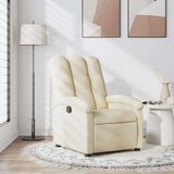 vidaXL Naslanjač kremne barve, blago | Shoptok.si