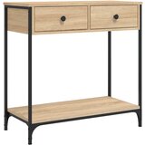 Maison Chic konzolna miza - miza ob steni sonoma hrast 75x34,5x75 cm inženirski les, (21785984) Cene