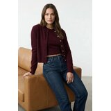 TRENDYOLMILLA ženski džemper-bluz Twoaw25Hi00216, bordo Cene