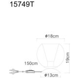 Globo NAMIZNA SVETILKA BARRY 15/20.5 cm | Shoptok.si