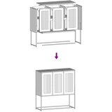 vidaXL Komoda bela 100,5x39x107 cm hladno valjano jeklo | Shoptok.si