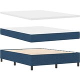 Box Spring Postelja z Vzmetnico Modra 140x190 cm Tekstil, (22051350) | Shoptok.si