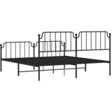  Metalni okvir kreveta s uzglavljem i podnožjem crni 183x213 cm | Eponuda.ba