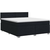  Boxspring krevet s madracem Crna 140 x 190 cm Tkanina | shoptok.hr
