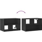 vidaXL TV omarica črna 60x31x39,5 cm inženirski les in kovina | Shoptok.si