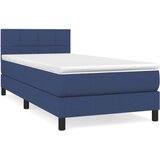 Krevet s oprugama i madracem plavi 90 x 200 cm od tkanine | shoptok.hr