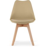Brandless Stol MARK - temno bež / naravne noge x 1, (22055133) | Shoptok.si