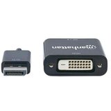 Manhattan 152228 DisplayPort adapter [1x moški konektor DisplayPort - 1x ženski konektor DVI\, 24 + 1 polov] črna 23.00 cm, (20430206) | Shoptok.si