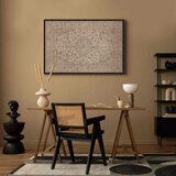  Slika - Sand carpet - worn Persian carpet with rich decorative motifs 90x60 U crnom drvenom okviru | shoptok.hr