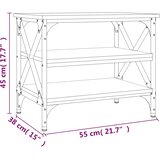  Bočni stolić boja smeđeg hrasta 55x38x45 cm konstruirano drvo | shoptok.hr