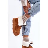 Boto Women's Platform Snow Boots with Fur Camel Olimuka | Shoptok.si