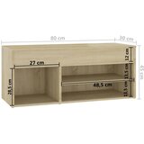  Klupa za cipele boja hrasta 80 x 30 x 45 cm konstruirano drvo | Eponuda.ba