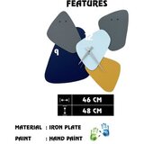 WALLXPERT dekorativni metalni zidni sat asr 1 multicolor | ePonuda.com