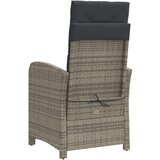  3-dijelni bistro set od poliratana s jastucima sivi - Siva 1 | shoptok.hr