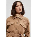 Moodo Autumn shirt jacket with a belt