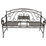 Garden Pleasure Crna metalna vrtna klupa Saket - Cijene