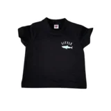 Majica za devojčice sa štampom Little shark, Crna