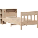vidaXL Knjižna postelja brez vzmetnice 100x200 cm trdna borovina | Shoptok.si