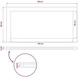 Pravokutni stolni vrh 80 x 40 x 3 cm Pravokutni - Prirodna 80 x 40 x 3 5 cm Pravokutno | shoptok.hr
