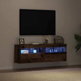 TV zidni ormar s LED svjetlima 2 pcs Staro drvo 60 x 30 x 40 cm | Eponuda.ba
