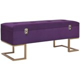 The Living Store Klop s prostorom za shranjevanje 105 cm vijoličen žamet - Klop, (21493878) Cene
