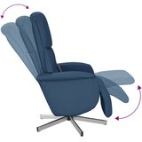  Masažni naslonjač od tkanine s osloncem za noge plavi | shoptok.hr