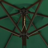  Vrtni suncobran s LED svjetlima zeleni 200 x 211 cm aluminijski | Eponuda.ba