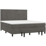  Krevet s oprugama i madracem tamnosivi 180x200 cm baršunasti | shoptok.hr