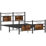  Posteljni okvir brez vzmetnice hrast 137x190 cm inženirski les, (21829192) | Shoptok.si