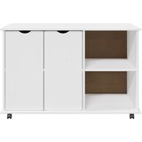  Mobilni ormar Bijelo 100 x 39 x 65,5 cm Čvrsto borovo drvo | Eponuda.ba
