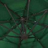  Suncobran s 4 razine i aluminijskom šipkom zeleni 3 x 3 m | shoptok.hr