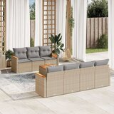  8-dijelni set vrtnih sofa s jastucima bež od poliratana | shoptok.hr