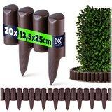 KADAX Vrtna palisada 480 cm Vrtni rob Vrtna ograja Plastika UV Rjava, (5000358200) Cene