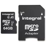 Integral Spominska kartica Micro SDHC/XC Class10, 64 GB + adapter