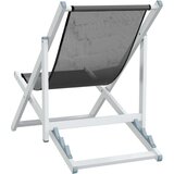 vidaXL Sklopive stolice za plažu 2 kom sive od aluminija i tekstilena | shoptok.hr