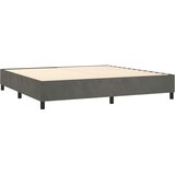 Krevet box spring s madracem LED tamnosivi 200x200 cm baršun | shoptok.hr