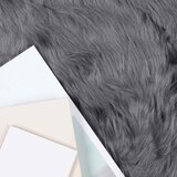  Tepih od umjetne ovčje kože TAFALLA Antracit 60 x 90 cm | shoptok.hr