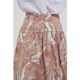 Marisse Patterned Skirt With Pockets L-Sc-3708 Toffee | Shoptok.si