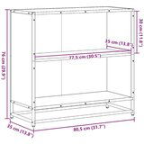 vidaXL Knjižna omara rjavi hrast 80x35x76 cm inženirski les | Shoptok.si