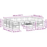  Set vanjskih sofa 10 kom. Bijela i krem | shoptok.hr