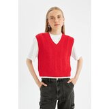 Defacto Cool Slim Fit V-Neck Knitwear Vest Cene