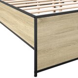  Okvir kreveta boja hrasta 120x200 cm konstruirano drvo i metal | shoptok.hr