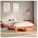 vidaXL Okvir kreveta bez madraca voštano smeđi 135x190 cm od borovine | shoptok.hr