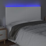  LED uzglavlje bijelo 180x5x118/128 cm od umjetne kože | shoptok.hr