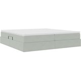 Krevet s madracem i skladištem Svijetlo siva 200 x 200 cm | Eponuda.com