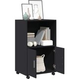vidaXL Ormarić s kotačima crni 55 x 40 x 91 cm konstruirano drvo | shoptok.hr