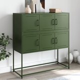 vidaXL Komoda olivno zelena 100,5x39x107 cm hladno valjano jeklo Cene