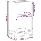 vidaXL Ormar za knjige crni 40x35x76 cm izrađeno drvo | shoptok.hr
