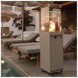 Brilagi Spoljašnji plinski kamin FLARO GAS 142x36 cm 8kW 1xAAA siva +zaštitna navlaka | Eponuda.com
