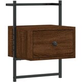 vidaXL Stenska nočna omarica 2 kosa rjavi hrast 35x30x51 cm inž. les | Shoptok.si
